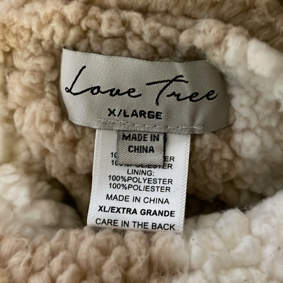 Love Tree Sherpa reversible teddy coat women’s size XL - Picture 5 of 13